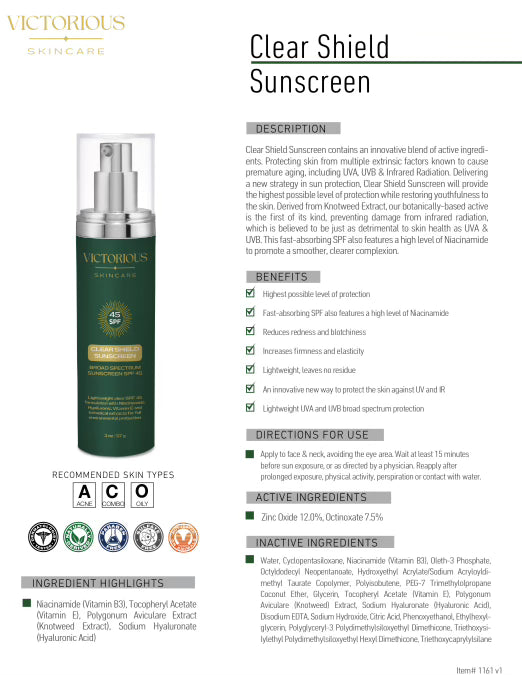 Victorious Clear Shield SPF 45