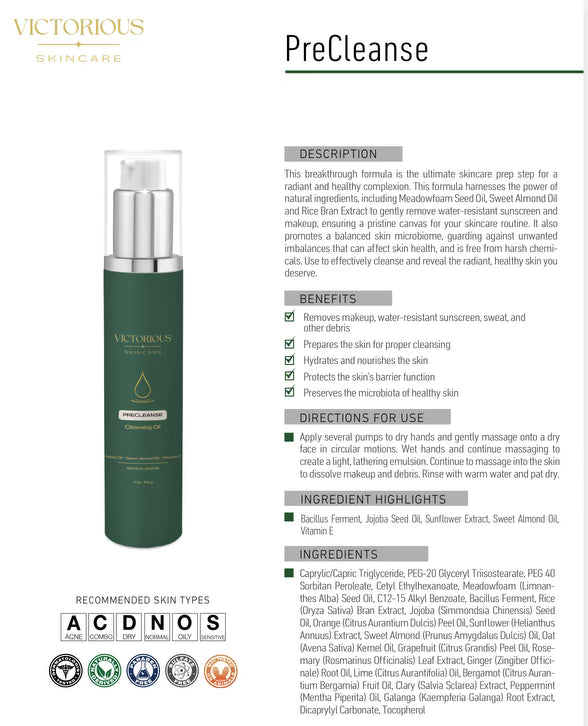 Victorious PreCleanse Oil