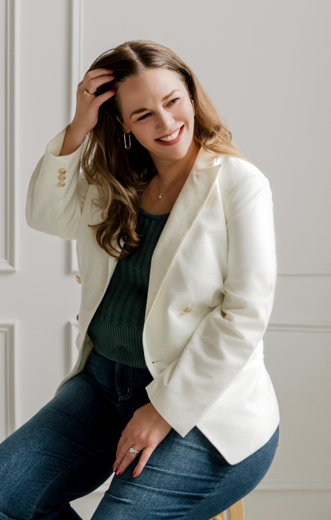Victoria Gadbois in a white jacket